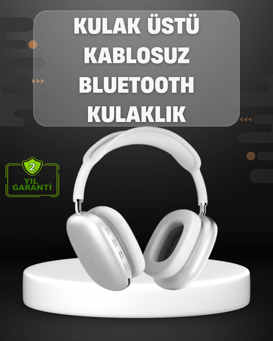 Katlanabilir Bluetooth V5.0 Kablosuz Kulaklık | 400 mAh, Gürültü Azaltma - Lisinya