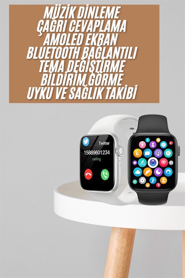 1.83 İnç Akıllı Saat Android ve İOS Uyumlu Çağrı Cevaplayabilen Adımsayar GPS Takibi - Lisinya