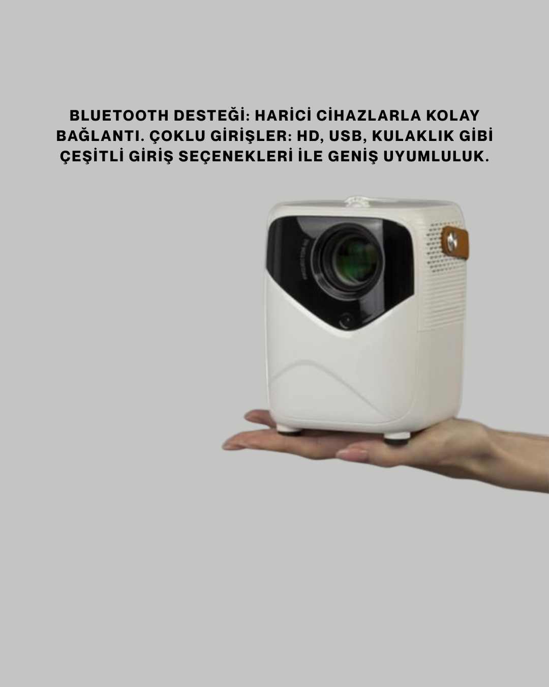 Ultra HD Çözünürlüklü Taşınabilir Projektör – 1920x1080 Piksel Görüntü Kalitesi - Lisinya