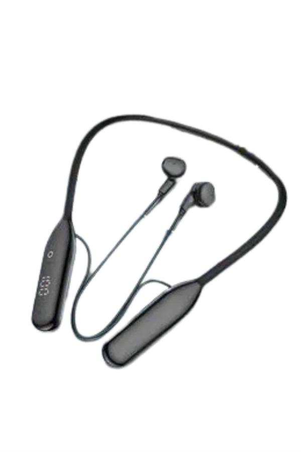 100 Saat Kablolu Boyun Askılı Dijital Göstergeli Bluetooth Kulaklık - Lisinya 100 Saat Kablolu Boyun Askılı Dijital Göstergeli Bluetooth Kulaklık - Lisinya