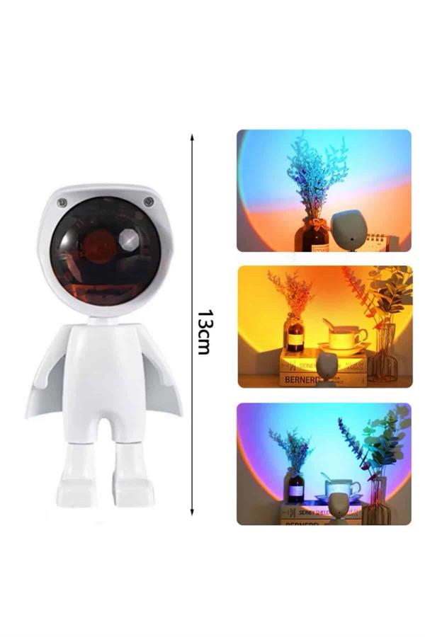 180 Derece Dönebilen Astronot Masa ve Gece Lambası Projektör - Lisinya