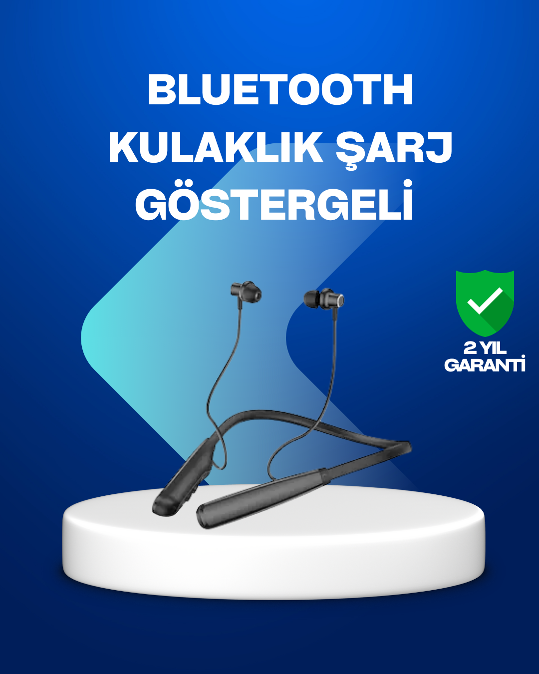 Boyun Askılı Kablosuz Bluetooth Kulaklık – Aktif Gürültü Önleme, LCD Ekranlı - Lisinya