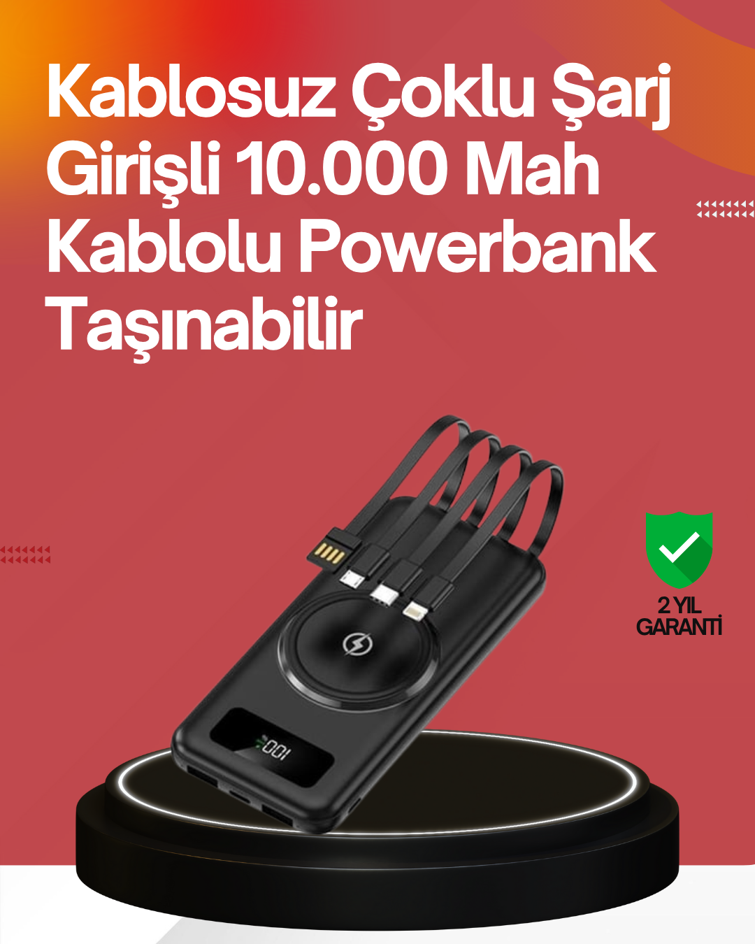 22.5W Hızlı + 15W Kablosuz Şarj – Akıllı Powerbank ile Her An Enerji - Lisinya