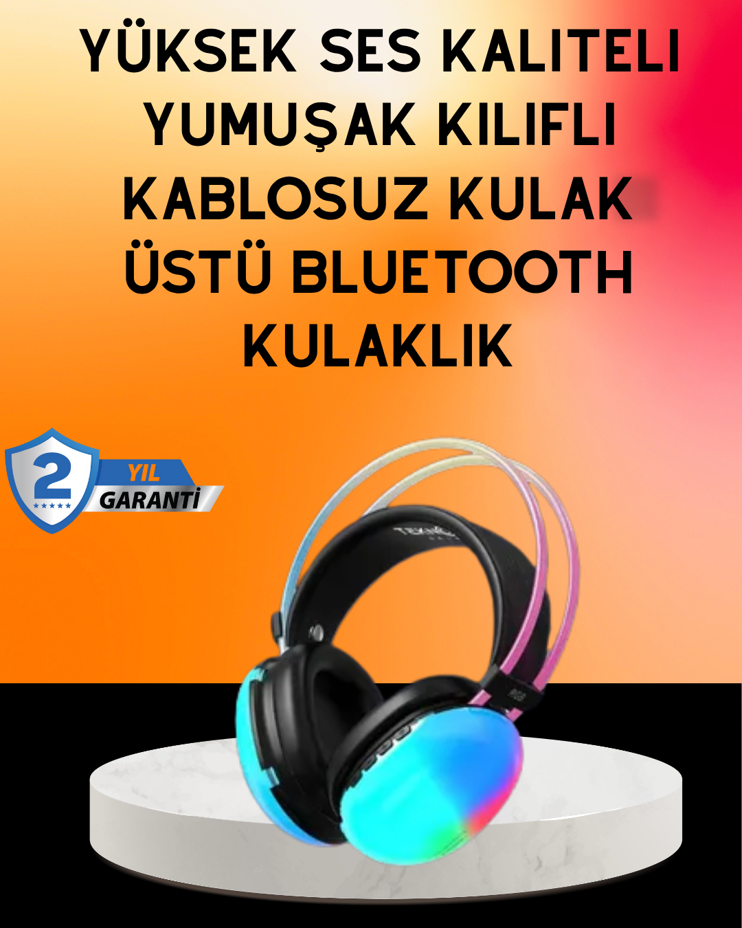 IPX4 Suya Dayanıklı Kablosuz Kulak Üstü Gaming Kulaklık - Lisinya
