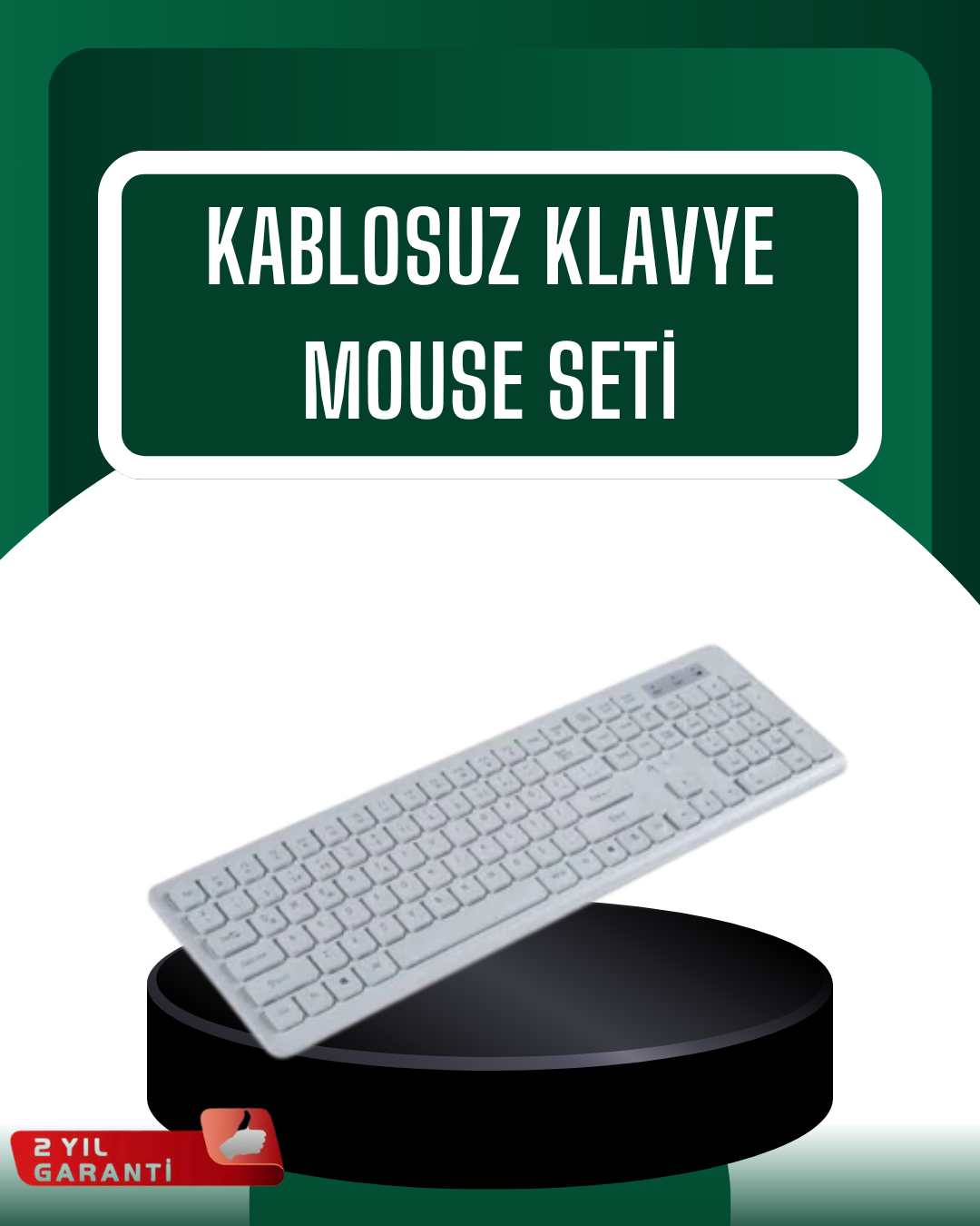 USB Alıcılı Kablosuz Klavye Mouse - Geniş Uyumluluk, Sessiz Tuşlar - Lisinya