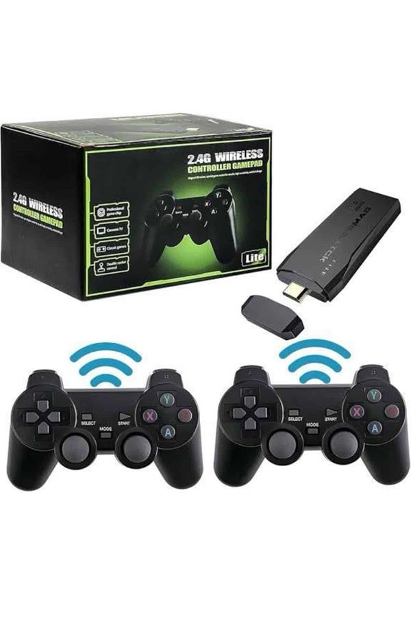 2 Kollu Kablosuz 2.4G Retro Oyunlar 4k Game Stick 3500 Oyun Atari - Lisinya