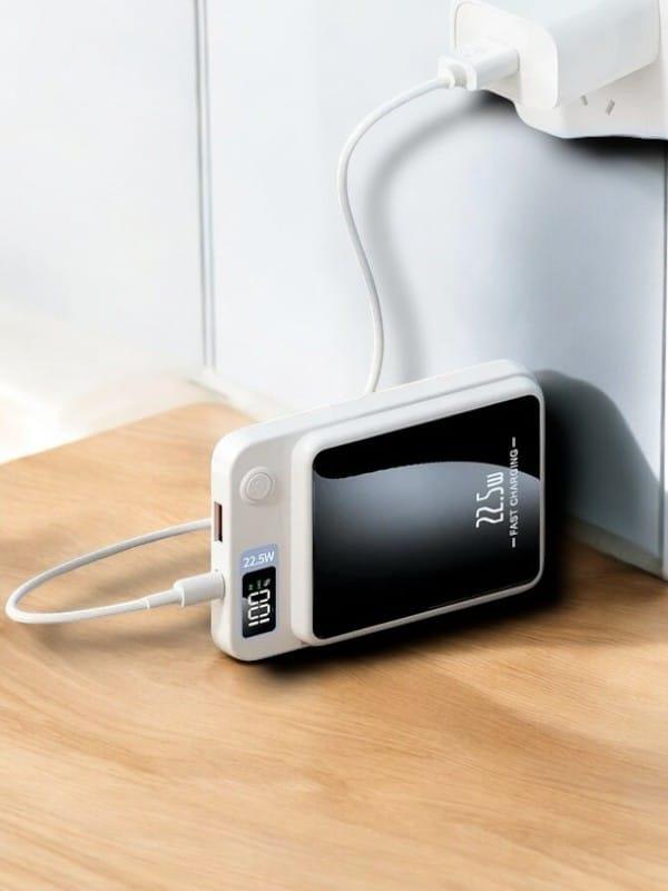 22.5W Magsafe Kablosuz Şarjlı Powerbank Dijital Ekran ve Hızlı Şarj - Lisinya