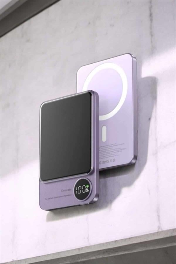 22.5W Magsafe Kablosuz Şarjlı Powerbank Dijital Ekran ve Hızlı Şarj - Lisinya 22.5W Magsafe Kablosuz Şarjlı Powerbank Dijital Ekran ve Hızlı Şarj - Lisinya