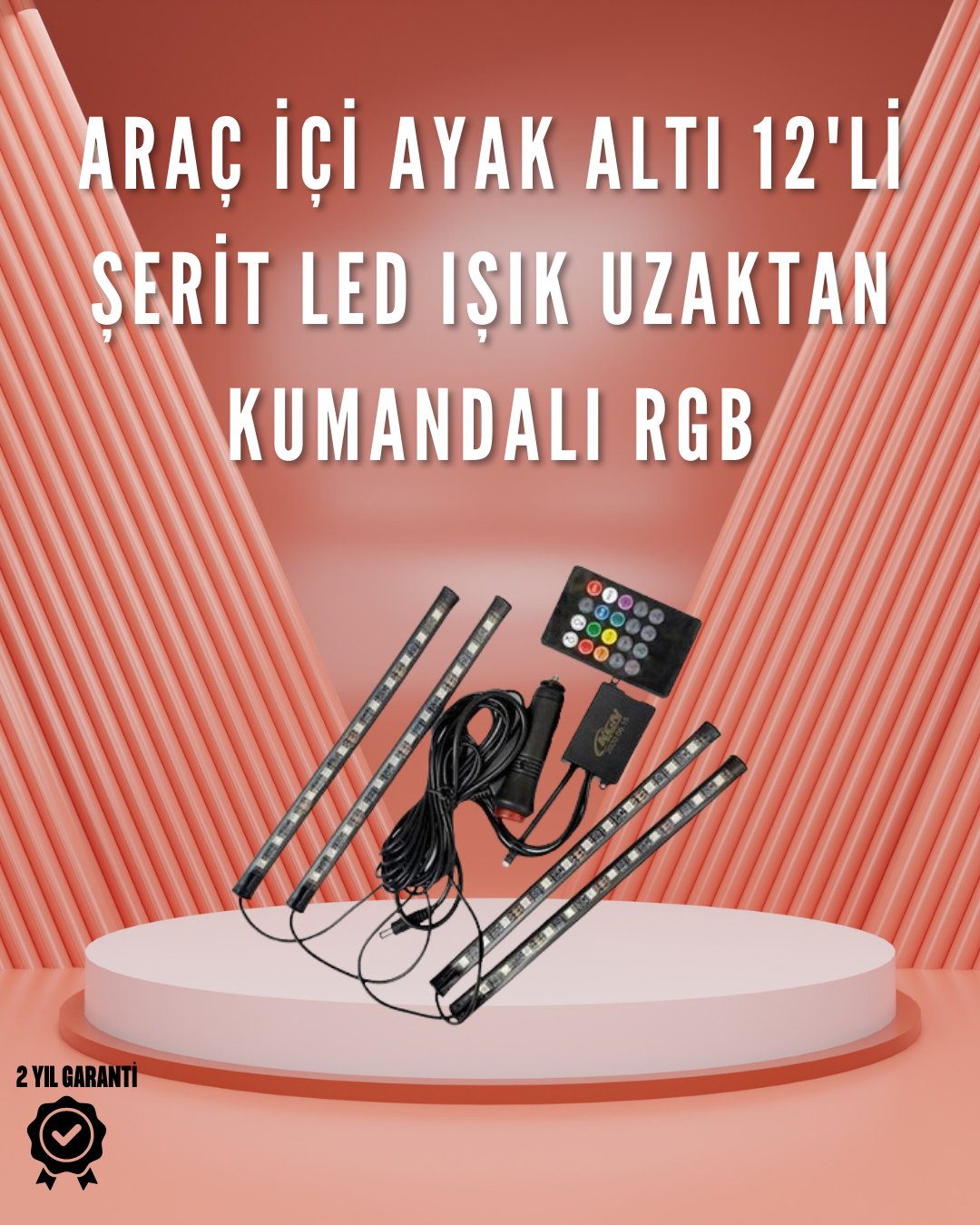 12V LED Işık Seti – Kumandalı ve Renk Ayarlı - Lisinya