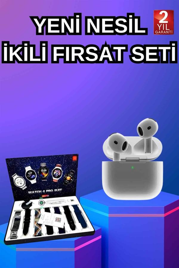 3.Nesil TWS Bluetooth Kulaklık Bluetooth Bağlantılı Akıllı Saat Amoled Ekran Plastik Hasır Kordon - Lisinya