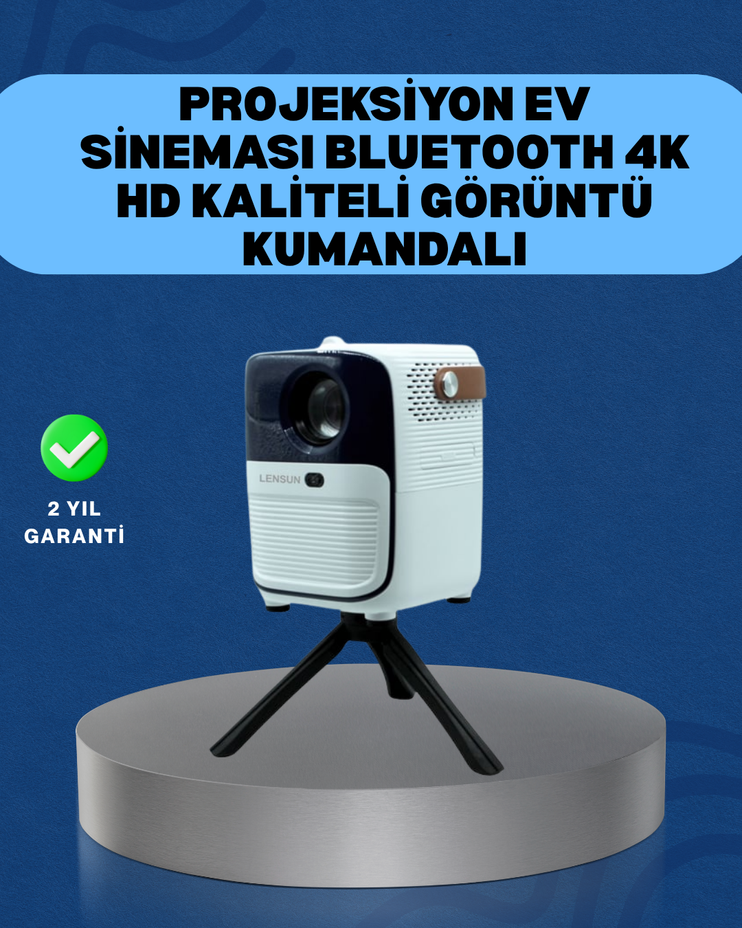 Ultra HD Çözünürlüklü Taşınabilir Projektör – 1920x1080 Piksel Görüntü Kalitesi (Kopya) - Lisinya