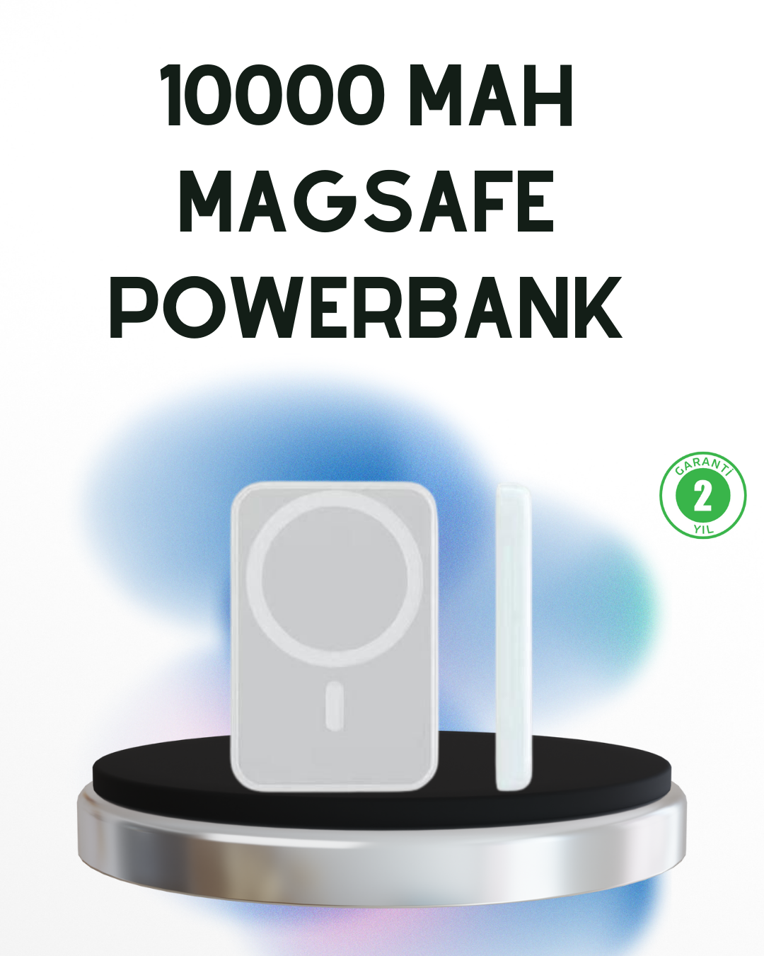 Kablosuz MagSafe Powerbank – iPhone Uyumlu, 10000 mAh, Isı Dağılımlı - Lisinya