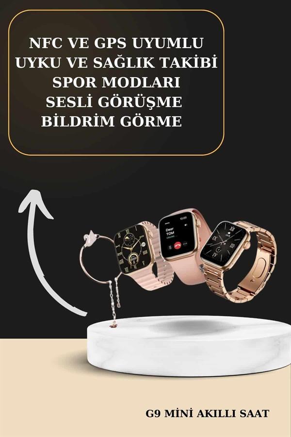 3 Kordonlu Pembe Amoled Ekran Akıllı Saat ve Yeni Nesil Pro Kablosuz Bluetooth Kulaklık ANC/ENC - Lisinya