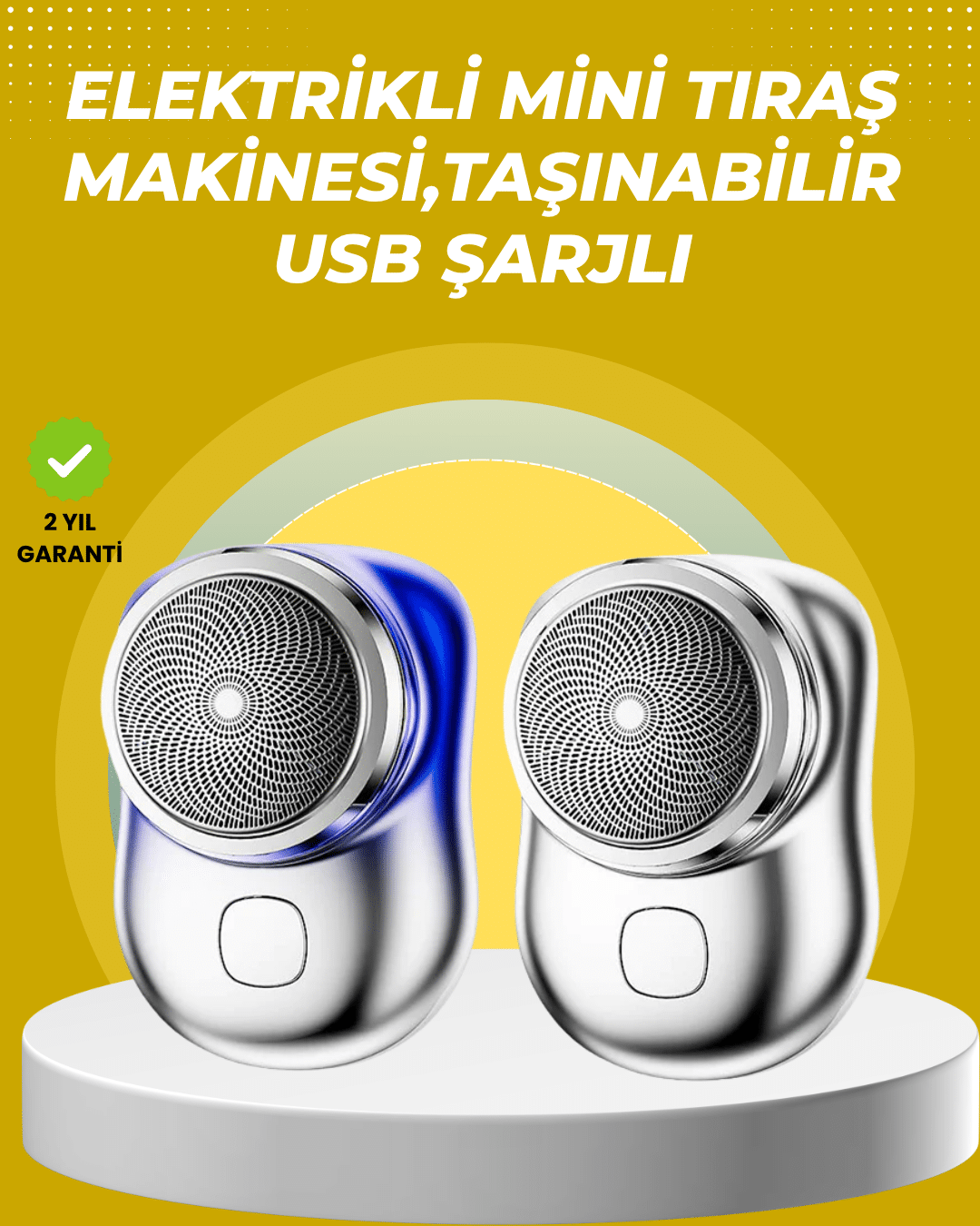 Taşınabilir, cep boyunda, şarjlı elektrikli tıraş makinesi - Lisinya