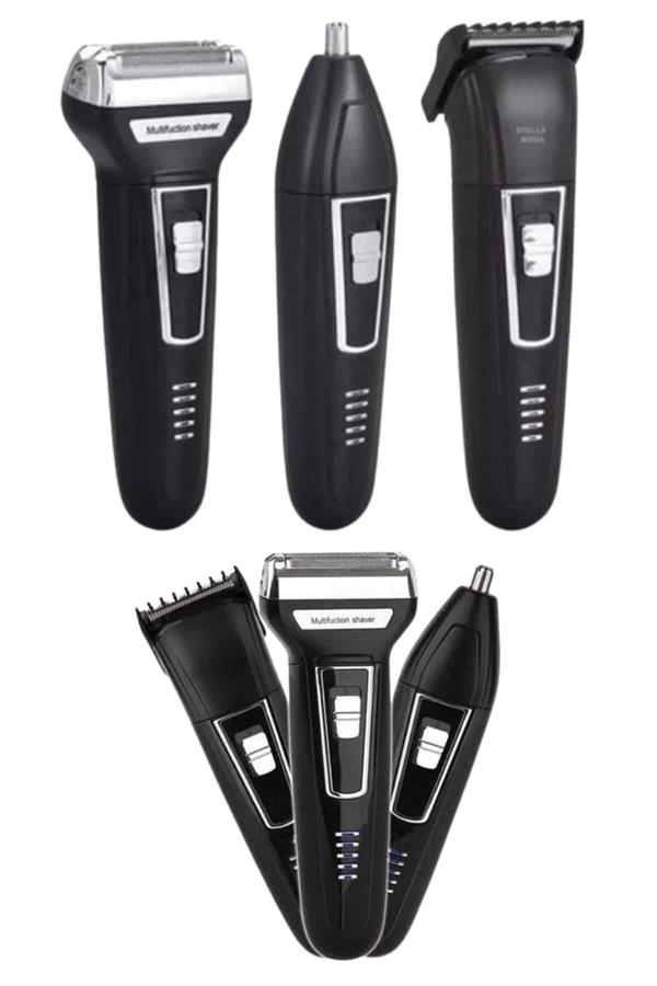 3'lü Set Saç Sakal Kesme Traş Makinesi Burun Kılı Alma Tıraş Makinesi - Lisinya