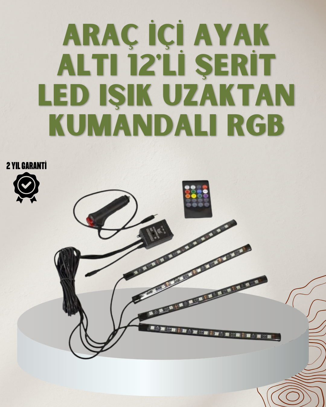 RGB LED Araç İçi Aydınlatma – Kumandalı Sistem - Lisinya