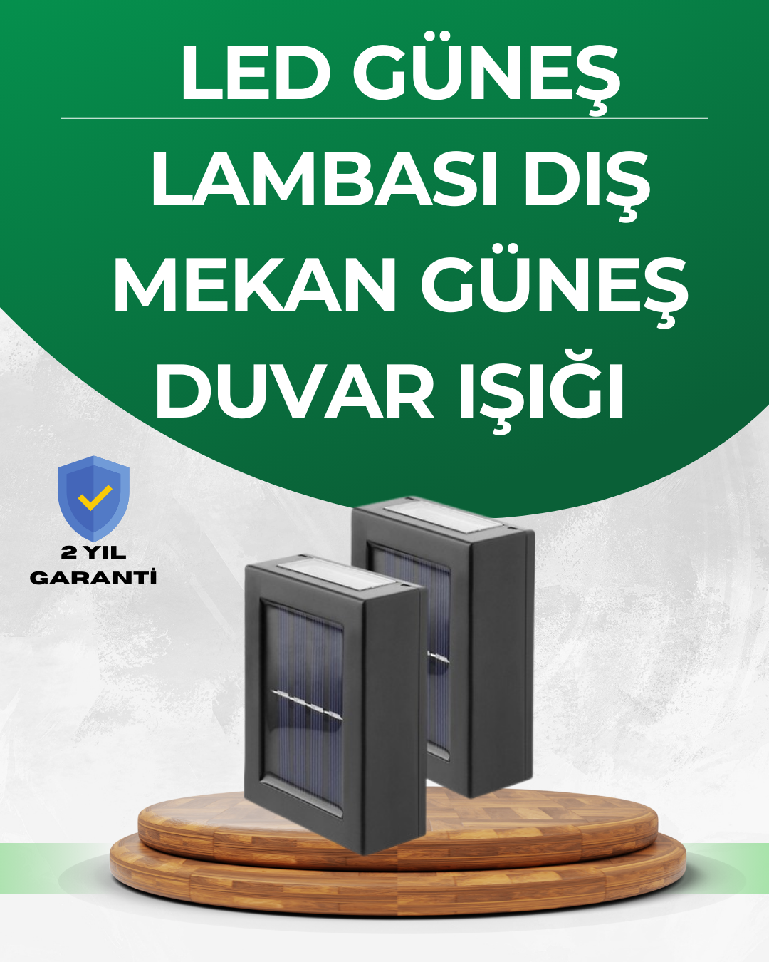 Şeffaf Abajurlu Duvar Tipi Solar Işık - Lisinya