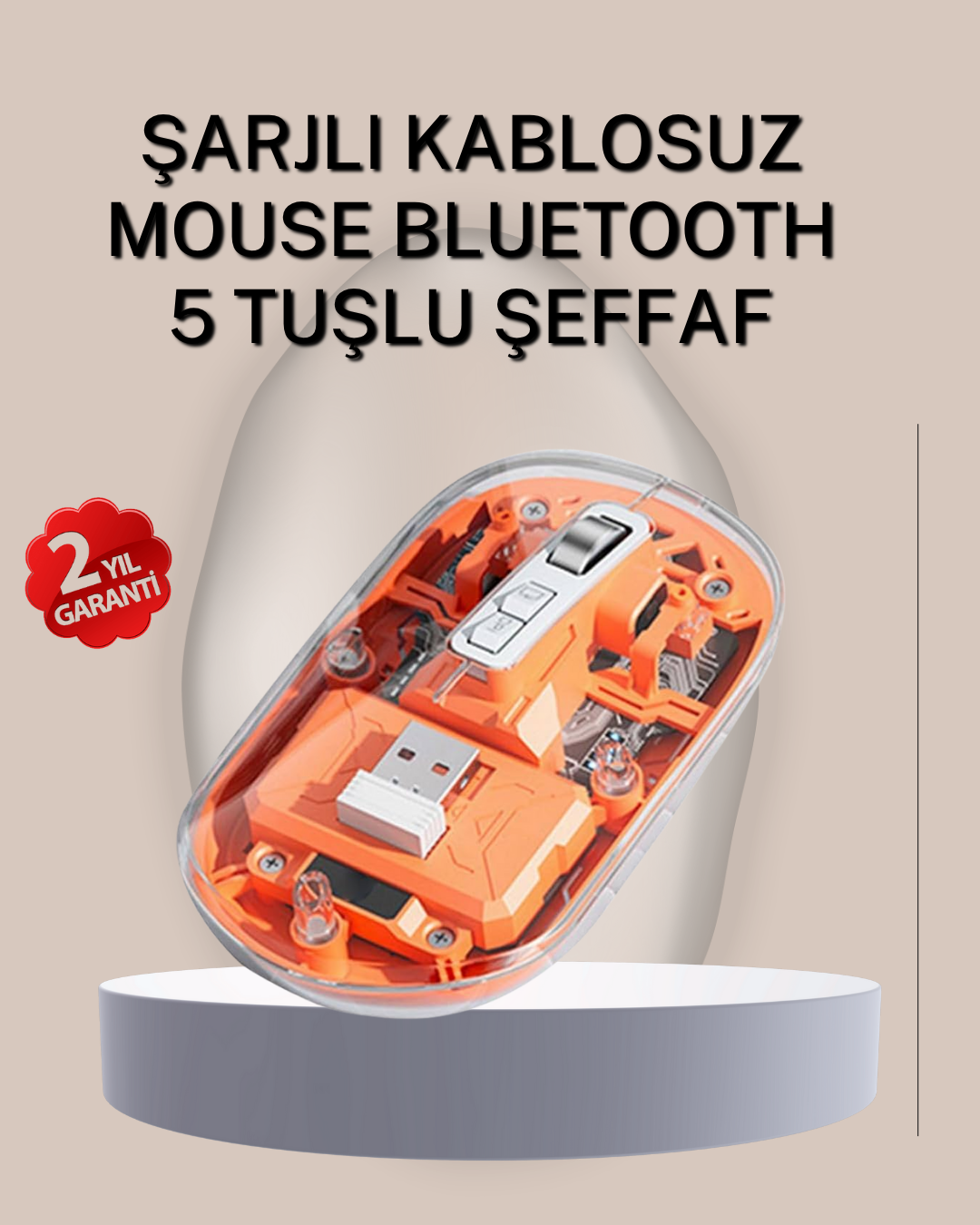 Çift Modlu Fare – USB Alıcılı ve Bluetooth Bağlantılı - Lisinya