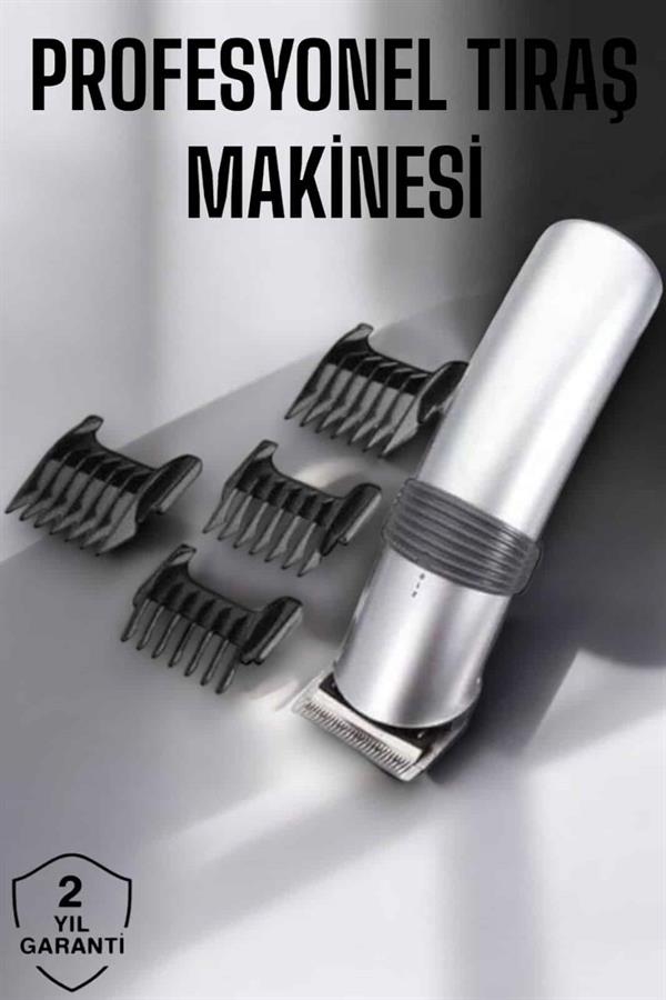 4 Taraklı Taşınabilir Profesyonel Saç ve Sakal Kesme Tıraş Makinesi - Lisinya