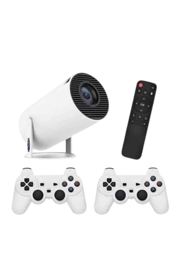 4K Wireless Çift Kollu Kumandalı Oyun Projeksiyonu Retro Video Oyunu - Lisinya