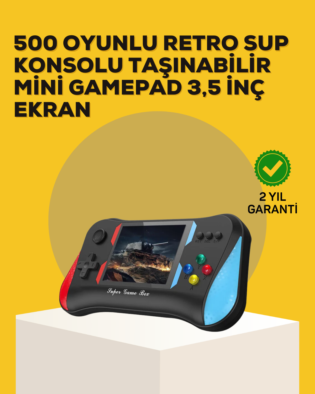 Taşınabilir El Konsolu 500 Oyunlu – Geniş Ekran ve Uzun Pil Ömrü - Lisinya