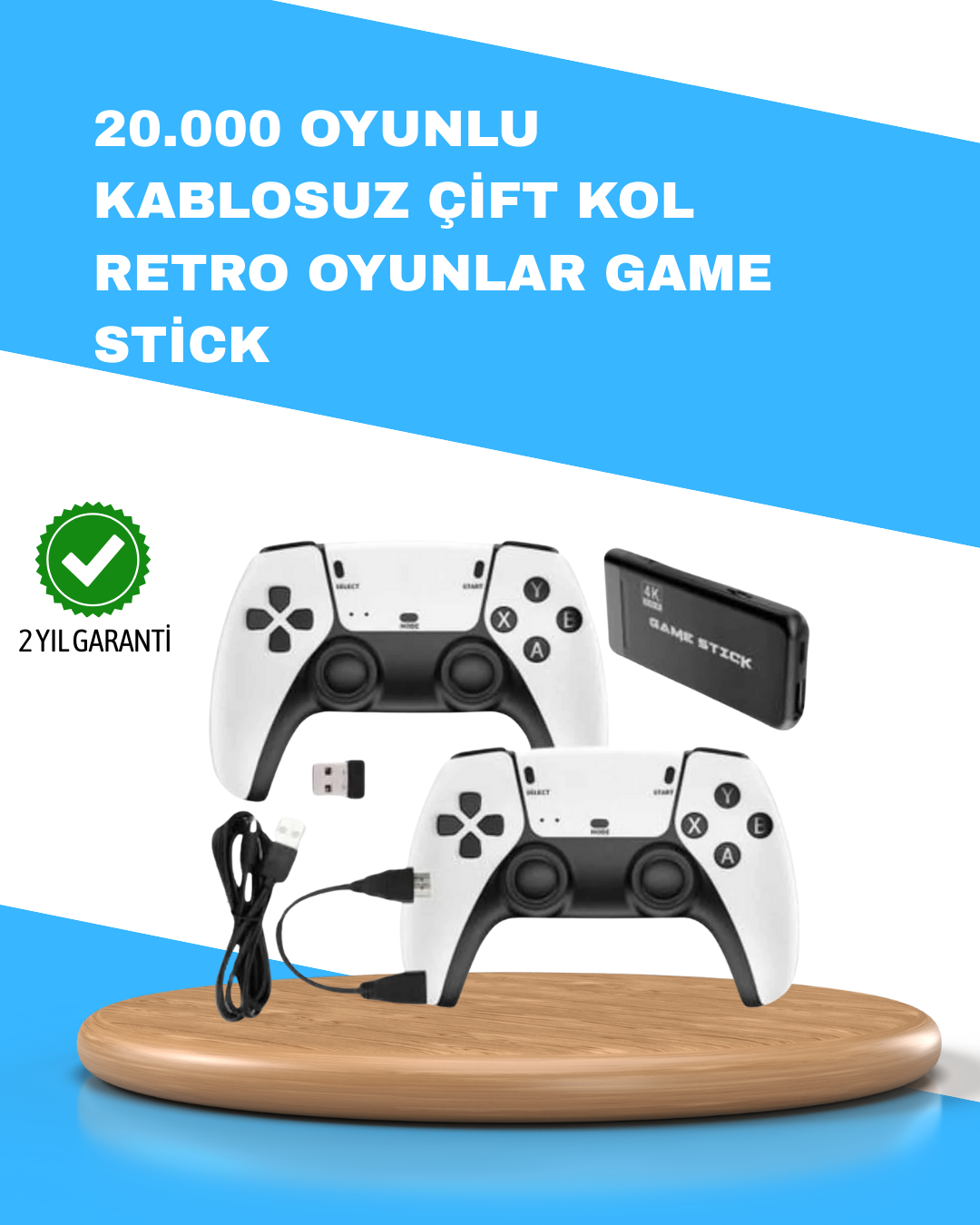 Kablosuz Retro TV Oyun Konsolu – 30.000+ Oyun, HD Çıkış & Kablosuz Gamepad ile Efsanevi Oyun Deneyimi - Lisinya