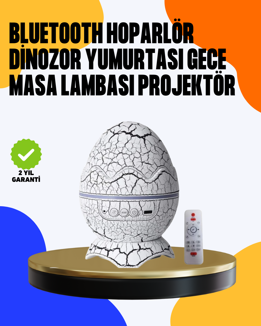 Yüksek Çözünürlüklü LED Galaksi Projektör + 19 Sesli Uyku Makinesi - Lisinya
