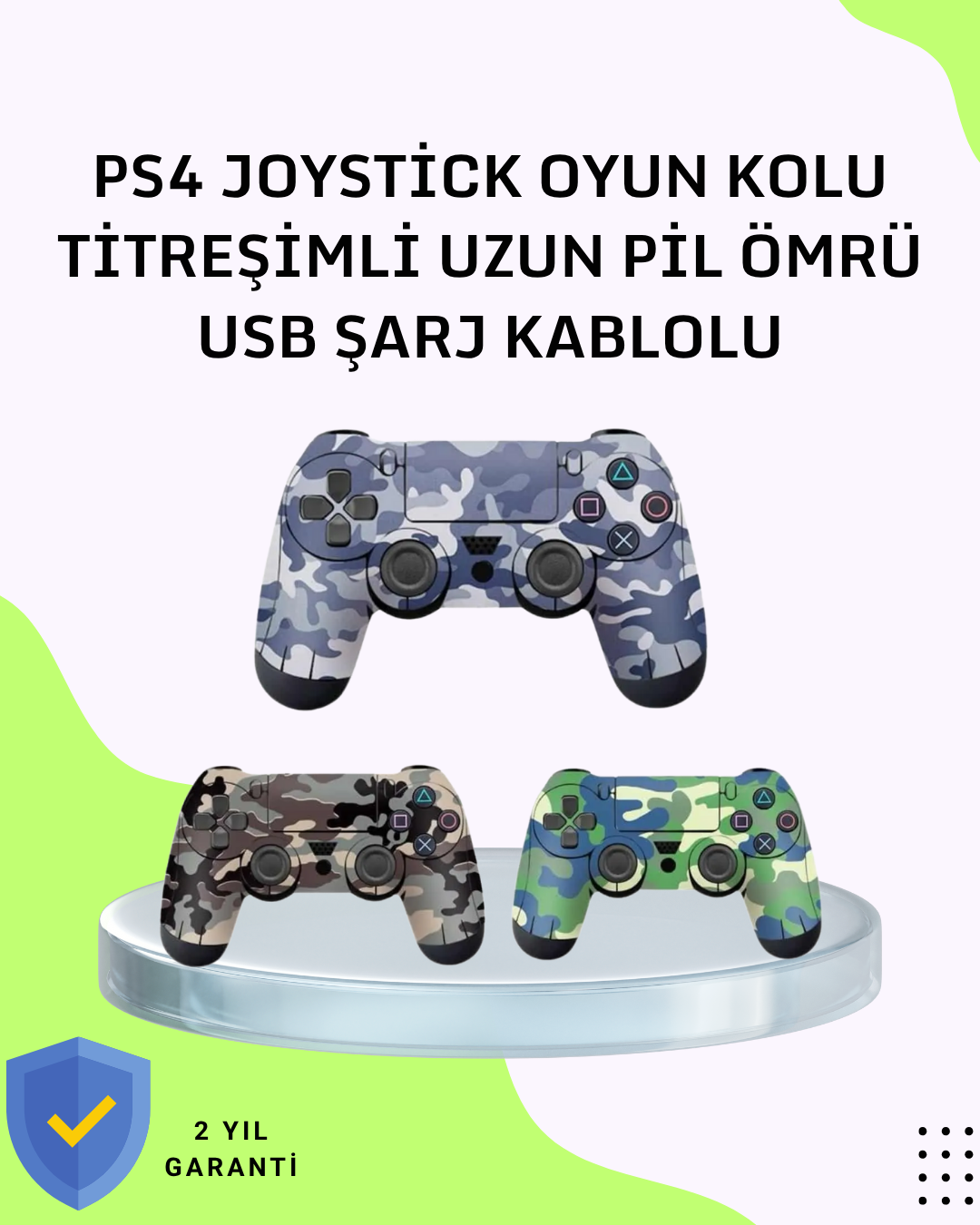 Uzun Pil Ömürlü Oyun Kolu – USB ile Hızlı Şarj Desteği - Lisinya