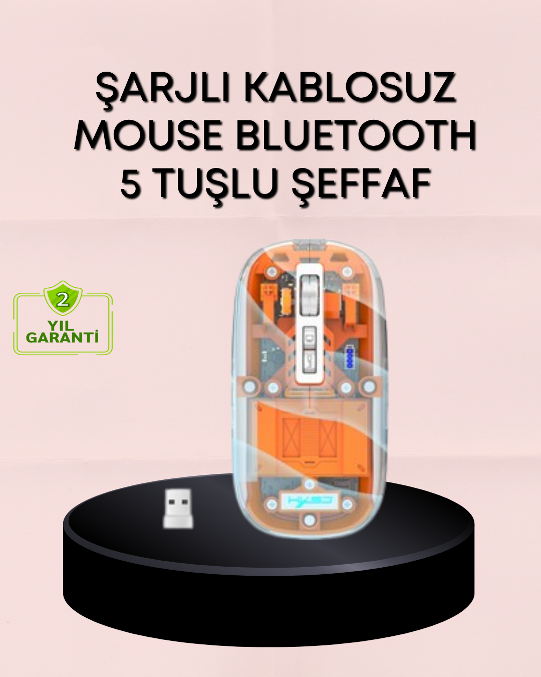 Hafif ve Taşınabilir Fare – 43 Gram, Otomatik Uyku Modlu - Lisinya