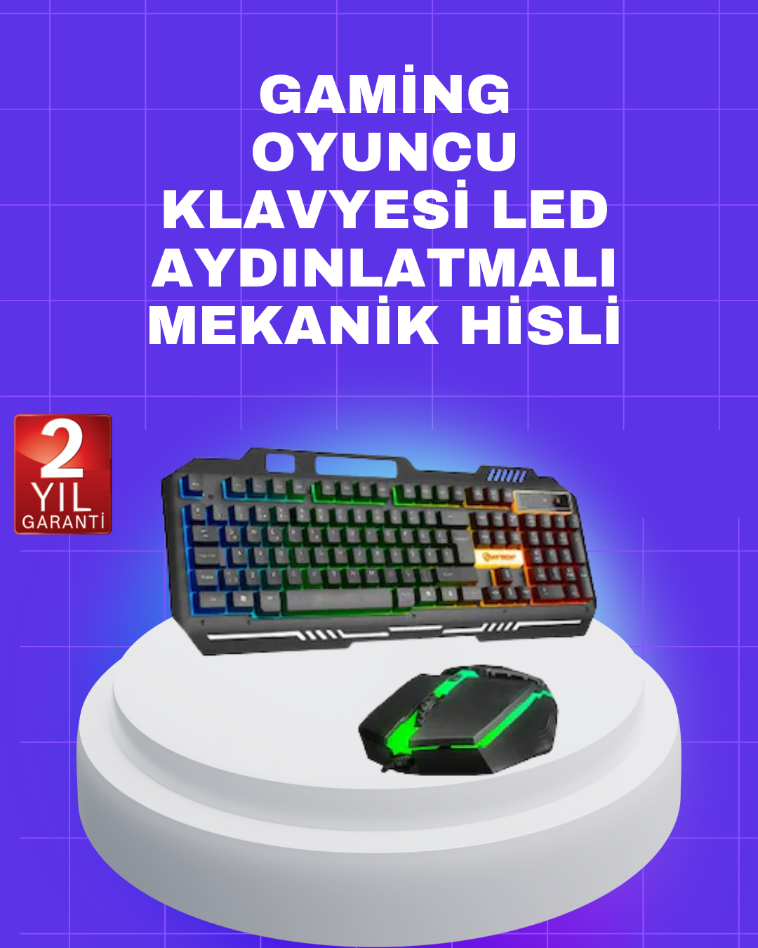 Gaming Klavye Mouse – Çatışmasız Tuş, Hızlı Tepki Süresi - Lisinya