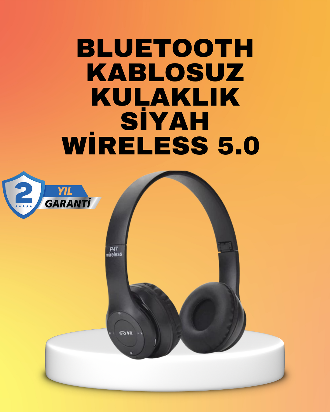 Mikrofonlu Kablosuz Kulaklık | Uzun Pil Ömrü ve Stereo Ses Performansı - Lisinya