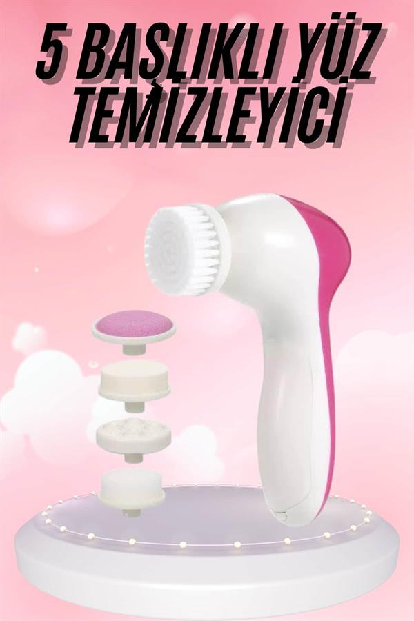 5 Başlıklı Titreşimli Cilt Temizleme Seti Canlandırıcı ve Onarıcı - Lisinya