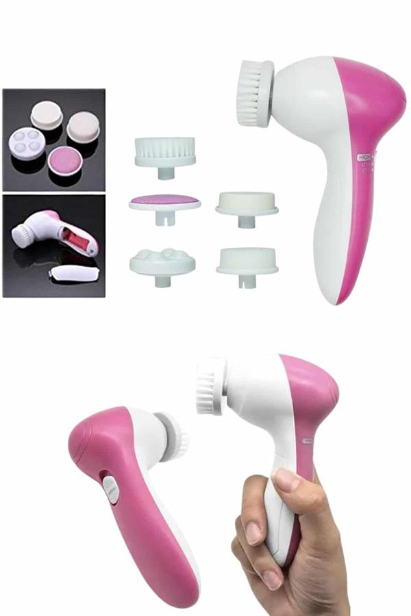 5 Başlıklı Titreşimli Cilt Temizleme Seti Canlandırıcı ve Onarıcı - Lisinya