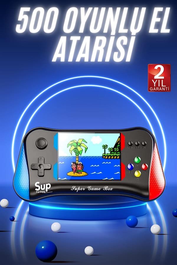 500 Oyunlu Retro Sup Konsolu Taşınabilir Mini Gamepad 3,5 İnç Ekran - Lisinya