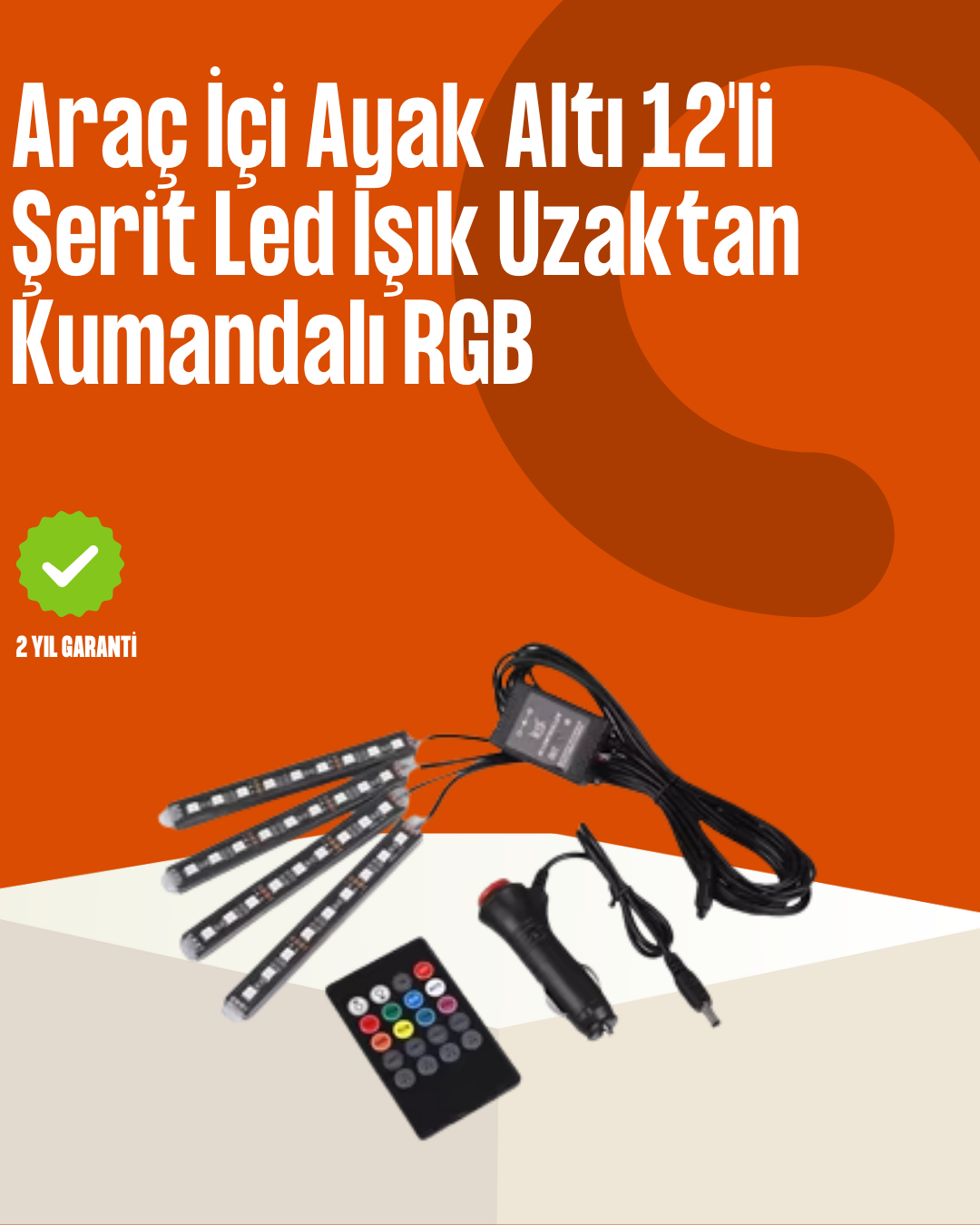 Kumandalı Araç LED Şerit Işıklar - Lisinya