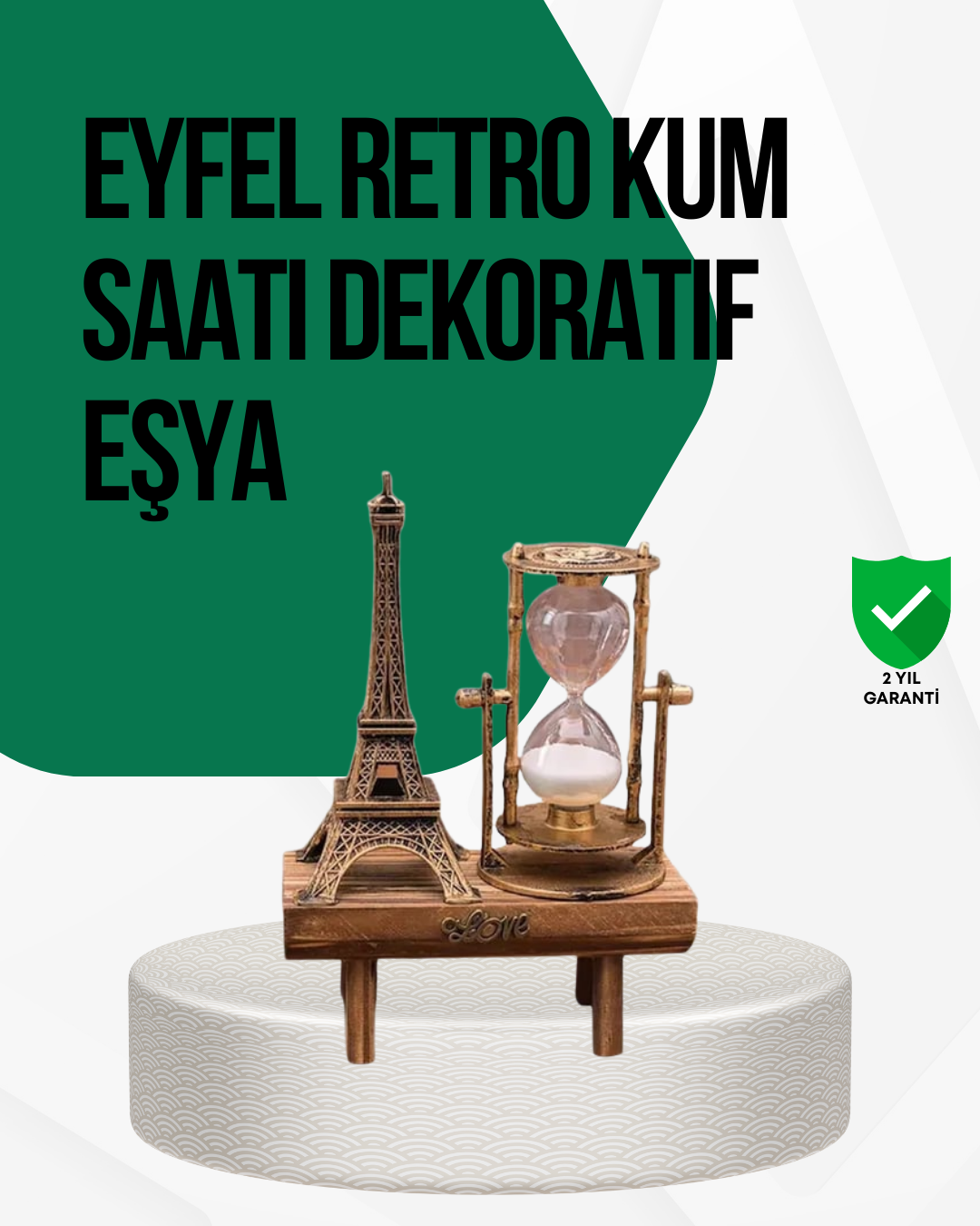 Ahşap Kum Saati – Vintage Tasarımlı Masa Dekoru - Lisinya