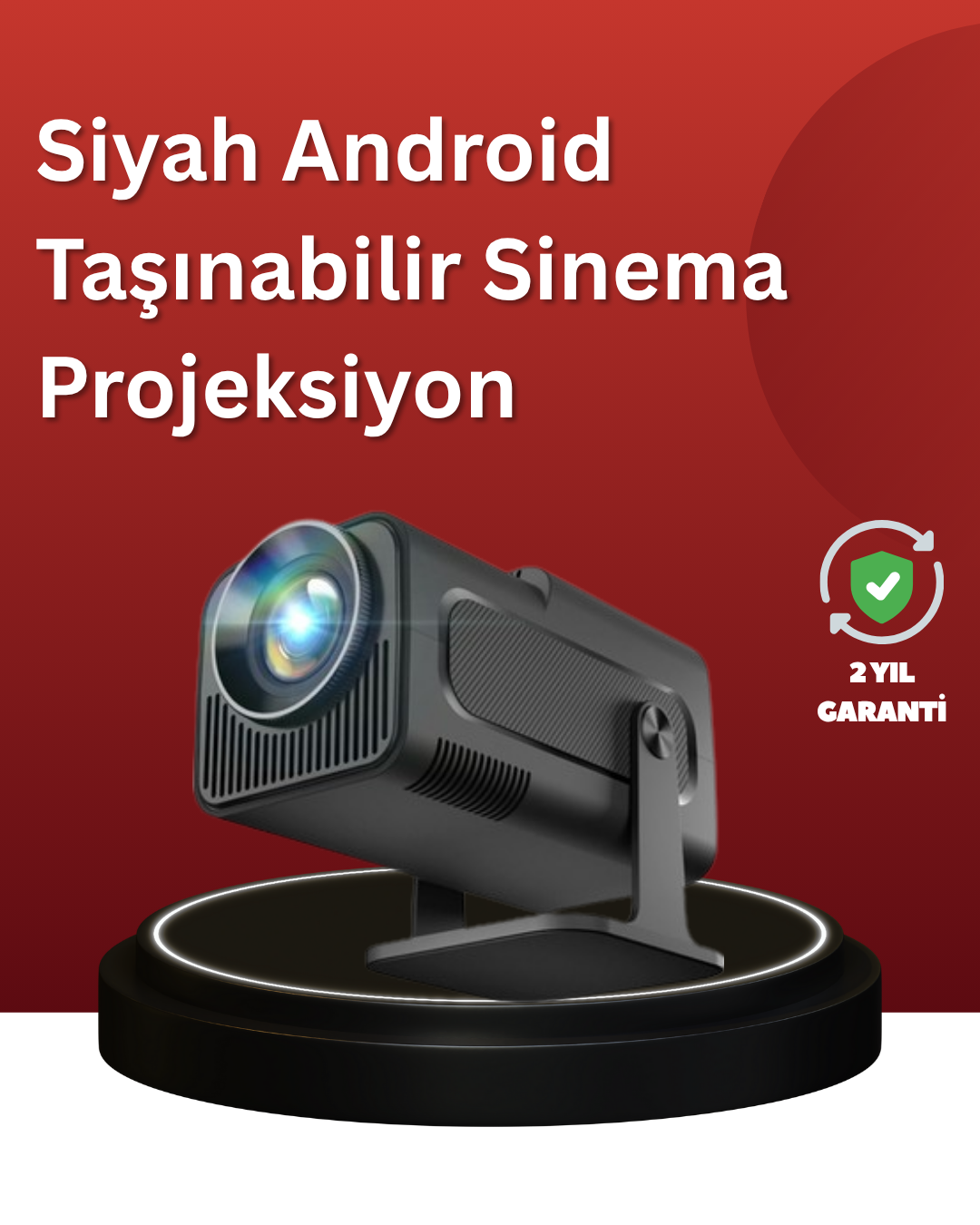 Uzun Ömürlü Lamba ve Dahili Hoparlörlü Ev Sinema Projektörü - Lisinya