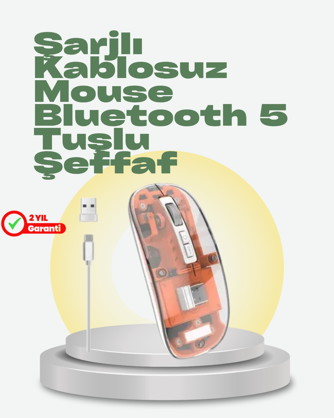 Geniş Uyumluluklu Kablosuz Fare – Windows, Mac, Linux Destekli - Lisinya