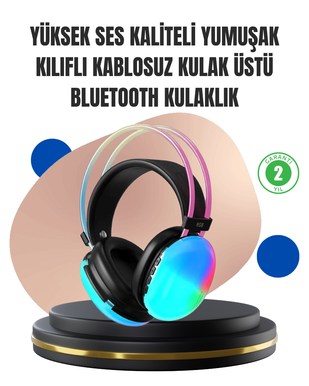 Konforlu Tasarımlı Kablosuz Gaming Kulaklık – Uzun Pil Ömrüyle - Lisinya