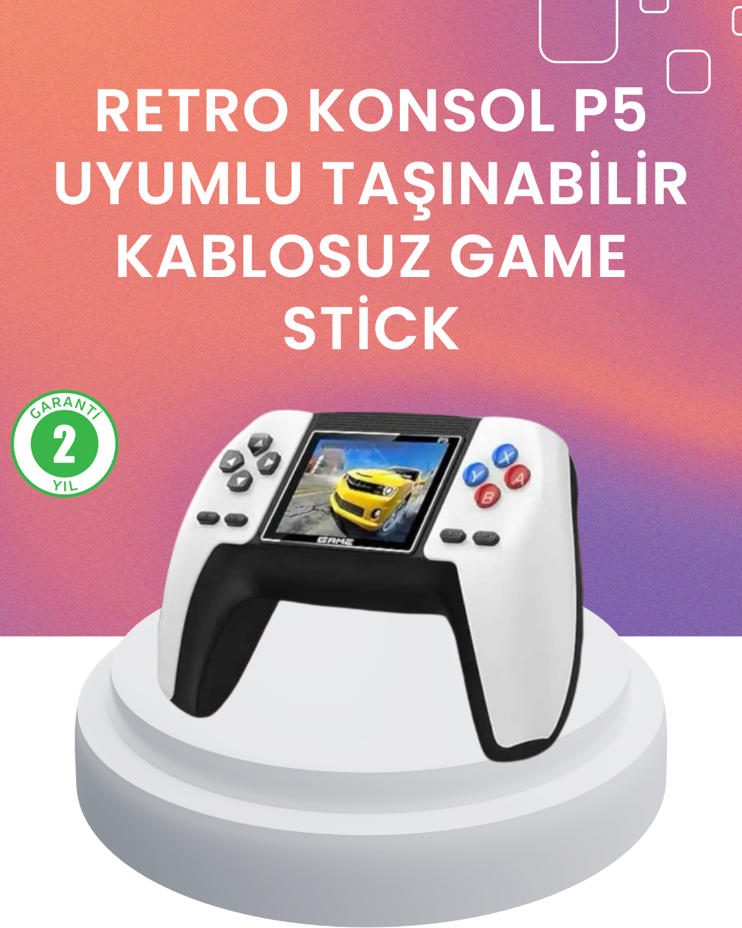 Kompakt Retro Oyun Konsolu | P5 GamePad ile Eski Günlere Dönün - Lisinya