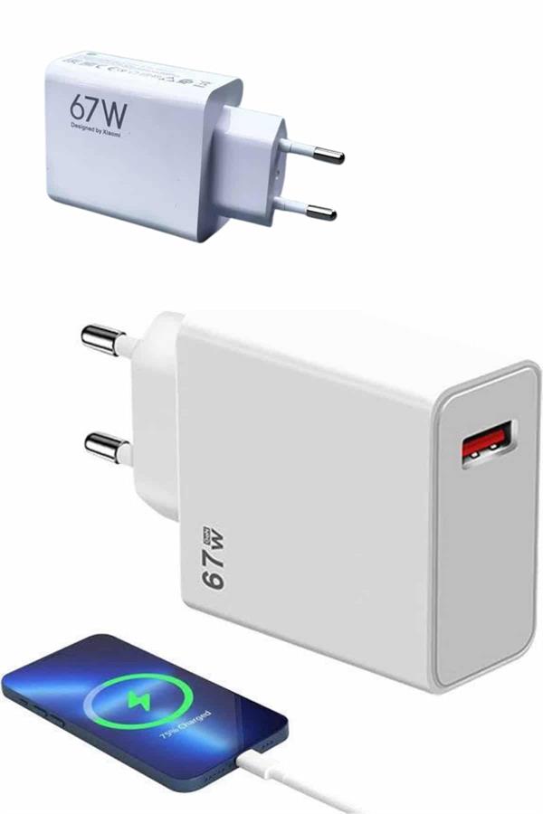 67W Hızlı Şarj Yüksek Voltaj Korumalı Type C Şarj Adaptörü - Lisinya