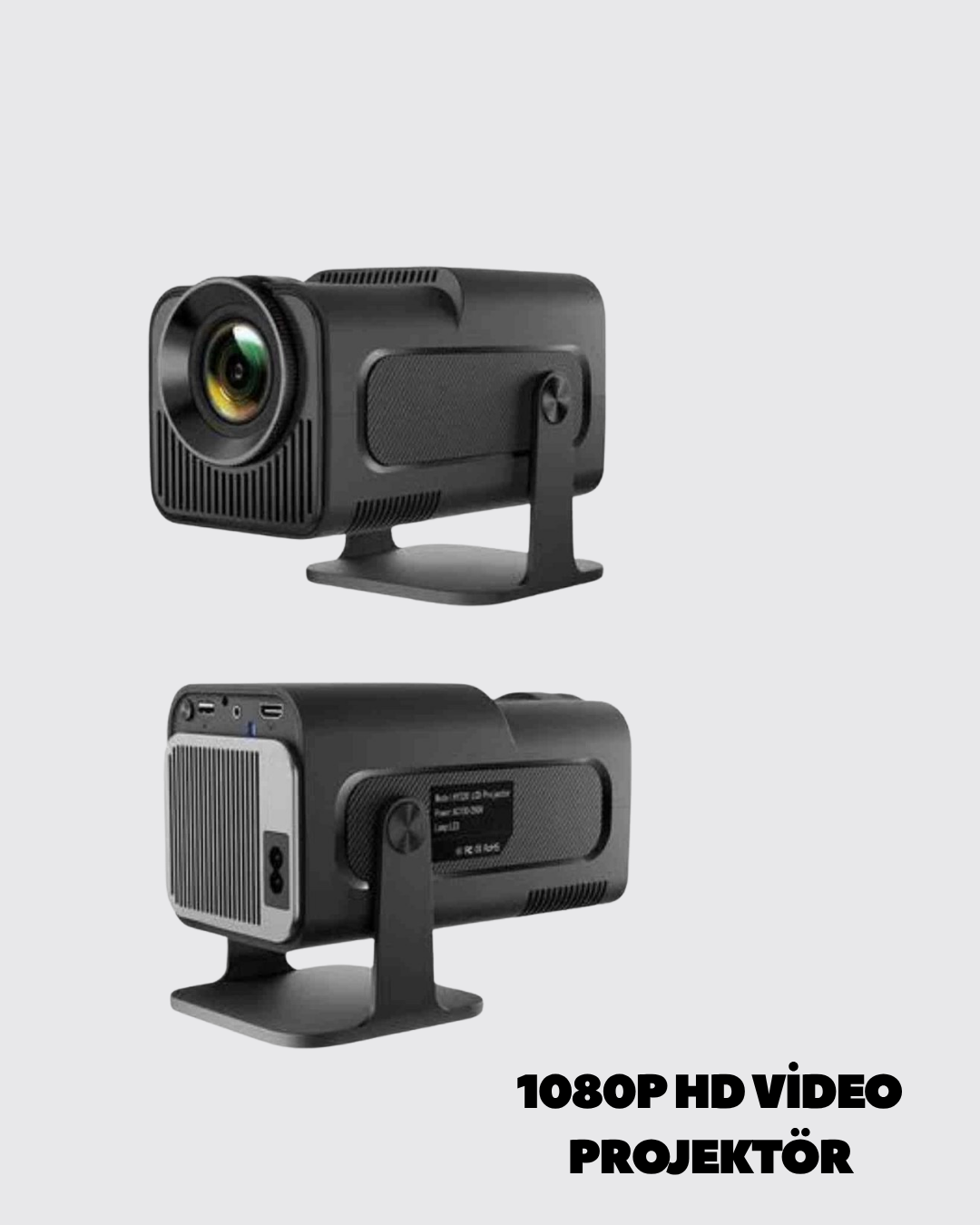 Uzun Ömürlü Lamba ve Dahili Hoparlörlü Ev Sinema Projektörü - Lisinya