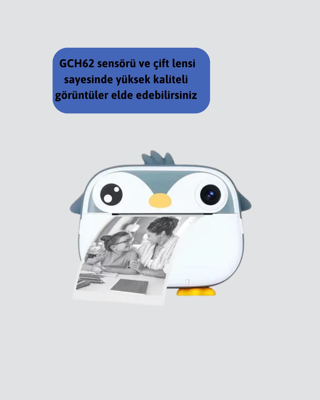 Baskı Kamera – Çift Lensli, Anında Baskı ve 10X Zoom Özellikli Dijital Fotoğraf Makinesi - Lisinya