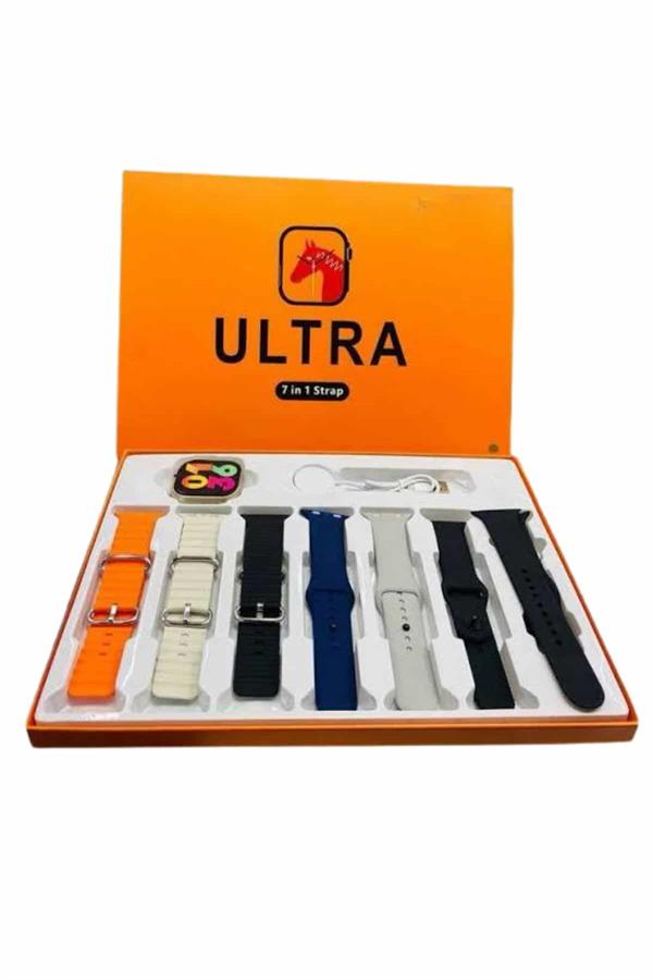 7 Kordonlu Akıllı Saat Plastik Kordon Hasır Kordon Çelik Kordon - Lisinya