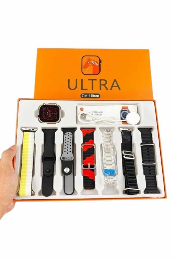 7 Kordonlu Akıllı Saat Plastik Kordon Hasır Kordon Çelik Kordon - Lisinya