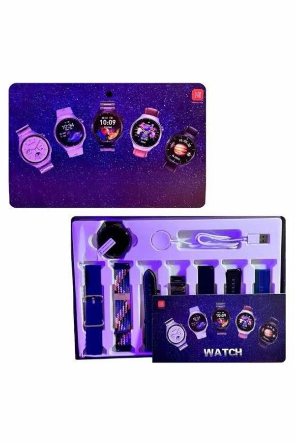 7 Kordonlu Akıllı Saat Siyah Kasa Dokunmatik Ekran Uyku ve Sağlık Takibi - Lisinya