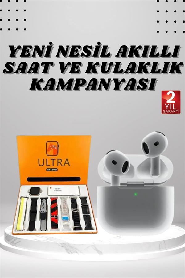 7 Kordonlu Akıllı Saat Ve 3.Nesil Kulaklık Dokunmatik Ekran Sesli Görüşme Yapabilen - Lisinya 7 Kordonlu Akıllı Saat Ve 3.Nesil Kulaklık Dokunmatik Ekran Sesli Görüşme Yapabilen - Lisinya