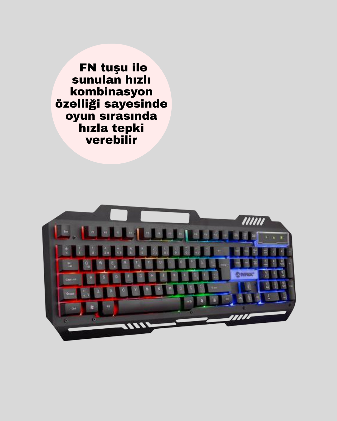 RGB Aydınlatmalı Oyuncu Klavye Mouse – Mekanik Hissiyat, Maksimum Kontrol - Lisinya