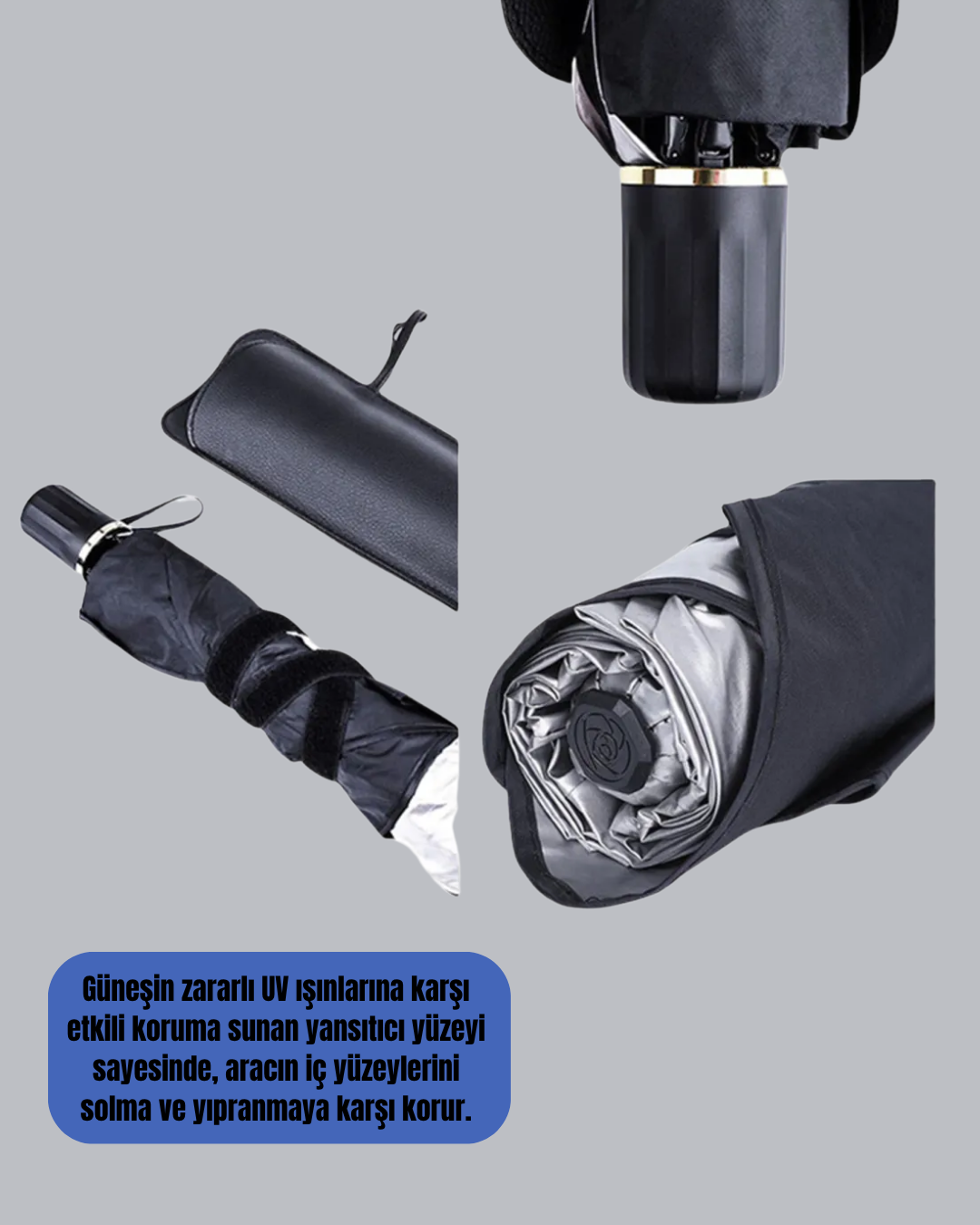 Dayanıklı UPE Alaşımlı Şemsiye Tipi Araç Güneşliği - Kolay Katlanır - Lisinya