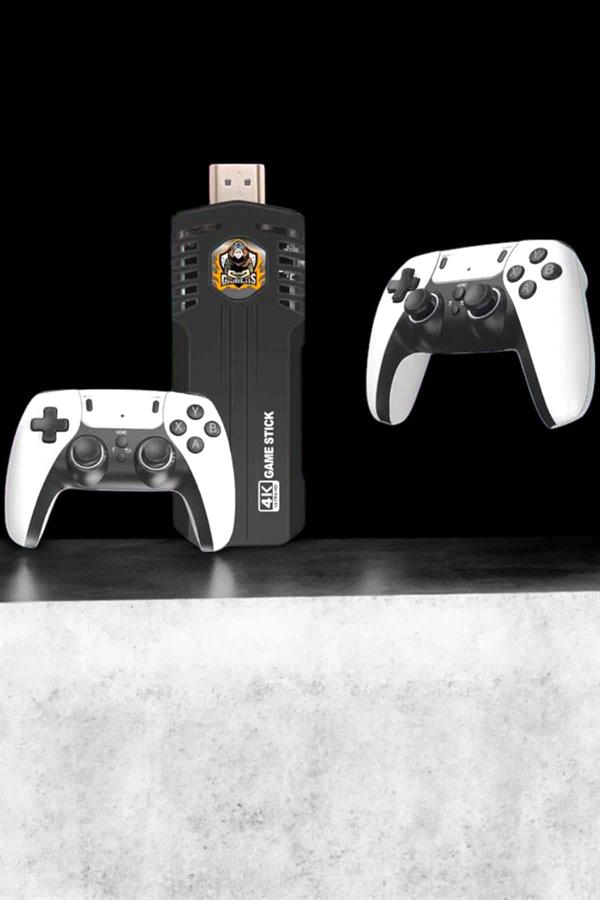 8K Android TV Gme Stick Video Oyun Konsolu Aile Retro 35000 Oyunlu Çift Kollu - Lisinya